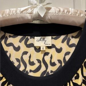 Milly Black and Cream Patterned Blouse
